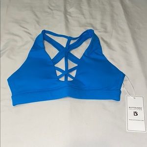 Blue sports bra